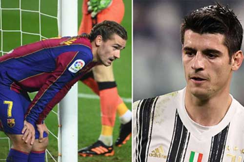 Griezmann và Morata tranh nhau giải 'bỏ lỡ cơ hội' đáng quên nhất mùa
