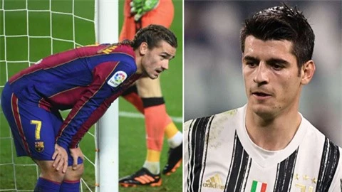 Griezmann và Morata tranh nhau giải 'bỏ lỡ cơ hội' đáng quên nhất mùa