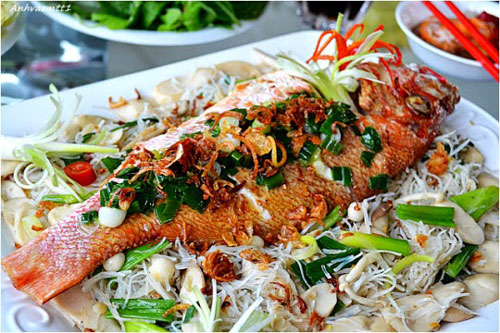 Cách làm cá diêu hồng hấp miến cho bữa ăn cuối tuần