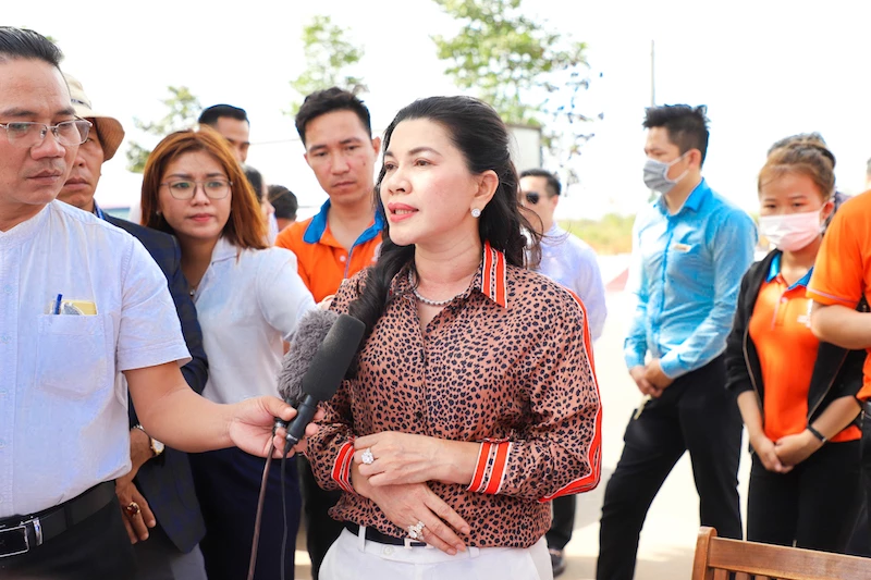 Bà Đặng Thị Kim Oanh trả lời truyền thông về những lùm xùm liên quan đến dự án Hòa Lân trong 2 năm qua.