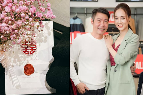 Hé lộ thiệp cưới của NSND Công Lý và vợ trẻ kém 15 tuổi