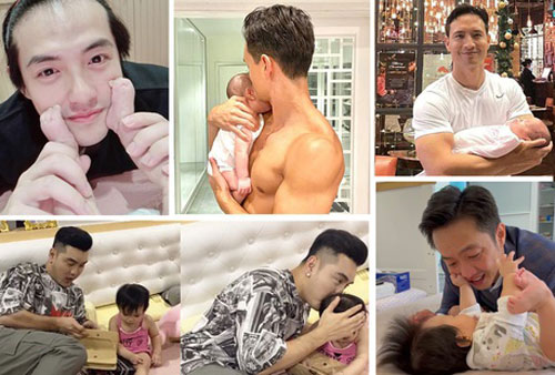 Kim Lý, Cường Đôla, Ông Cao Thắng khoe ảnh bên 'thiên thần nhỏ'