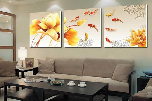 Cách chọn tranh treo tường phòng khách theo phong thủy