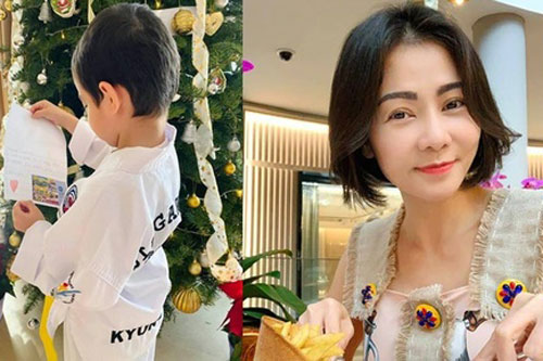 Con trai Thu Minh mỗi ngày đều viết thư cho ông già Noel
