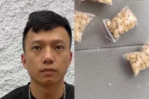 Nam thanh niên bị bắt cùng 200 viên MTTH trong ô tô