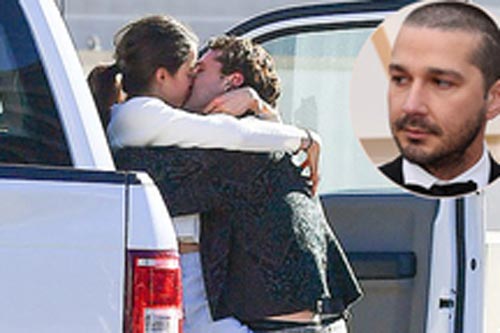 Shia LaBeouf hôn cuồng nhiệt bạn gái mới