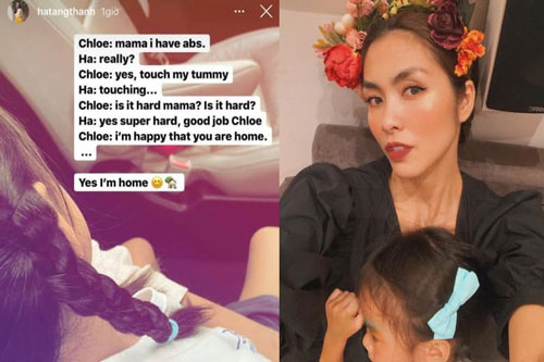 Hà Tăng khoe con gái thân thiết với mẹ hết mức, chuyện gì cũng tâm sự và nói tiếng Anh thành thạo