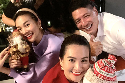 Vợ chồng Bình Minh đón Giáng sinh sớm cùng Thanh Hằng