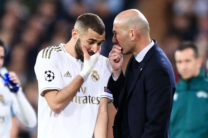 Benzema và HLV Zidane.