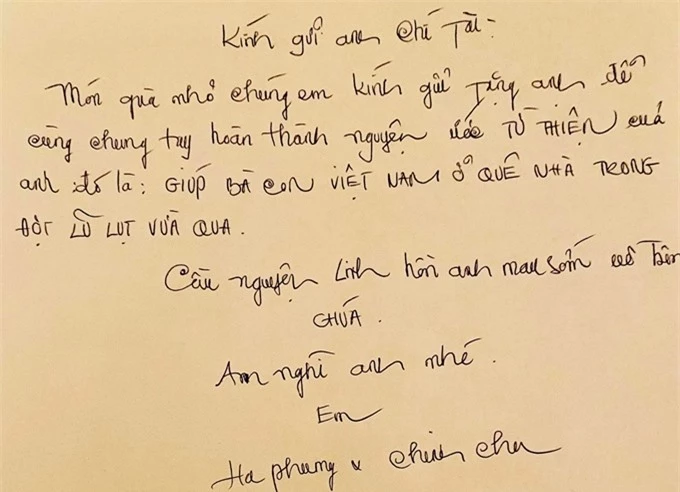 Lời nhắn nhủ của vợ chồng ca sĩ Hà Phương đến người anh quá cố.