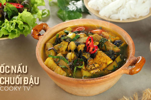 Cách làm ốc nấu chuối đậu đậm đà, đưa cơm