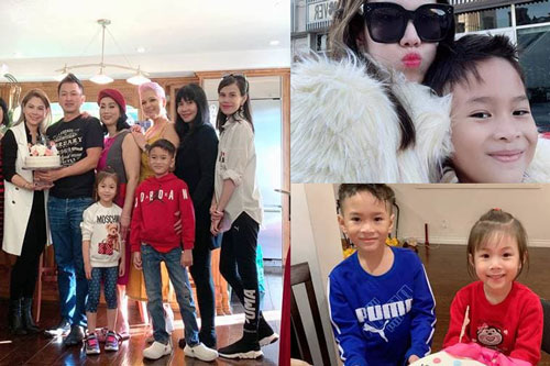 Loạt ảnh con trai 10 tuổi của Ngô Kiến Huy bên mẹ đẻ Thụy Anh và em gái cưng khiến fan tan chảy