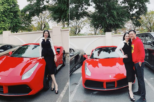 Lái xe chở vợ đi làm, Tuấn Hưng được khen 'cực teen' khi chọn màu áo 'tông xuyệt tông' với siêu xe