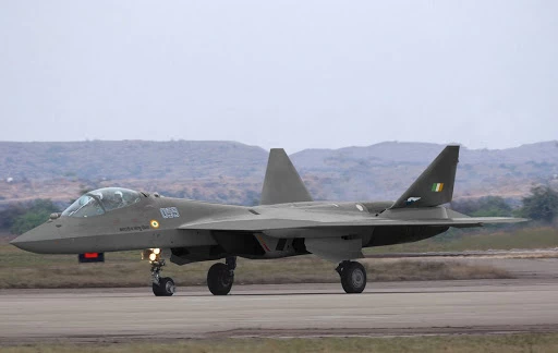 Đồ họa tiêm kích thế hệ năm FGFA do Nga - Ấn Độ hợp tác chế tạo. Ảnh: TASS.