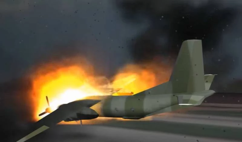Vụ rơi máy bay vận tải An-26 là một trong những thảm họa quân sự lớn nhất của Ukraine. Ảnh: TASS.