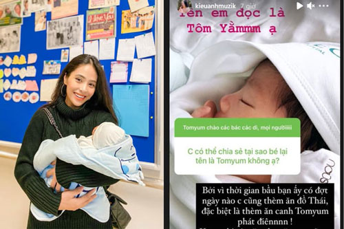 Ca nương Kiều Anh tiết lộ lí do giấu bầu và việc đặt tên con thứ hai là Tomyum