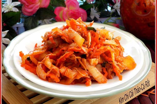 Cách làm kim chi cải thảo cà rốt thuần Việt giòn ngon