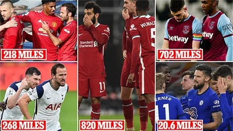 Chelsea an nhàn, Liverpool khổ sở thế nào khi di chuyển trong dịp Giáng sinh?