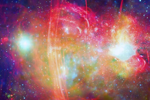 Hàng loạt thiên thể đỏ biến thành màu xanh trong "quái vật" chứa Trái Đất