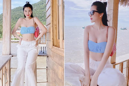 Cao Thái Hà không cần hở bạo vẫn đẹp 'mướt mắt' trong bộ ảnh đi du lịch biển