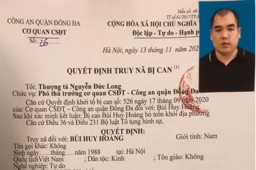 Hà Nội: Truy nã đối tượng lăng mạ, tấn công cán bộ công an rồi bỏ trốn