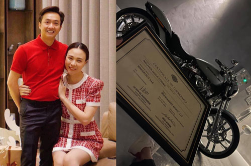 Sau “cú lừa” xe đồ chơi, Đàm Thu Trang bất ngờ mua siêu moto cho chồng với giá "nhìn mà choáng" ngay dịp Noel