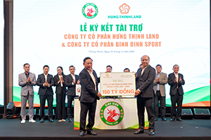 Topenland và Hưng Thịnh Land tài trợ 300 tỷ đồng cho CLB bóng đá Topenland Bình Định trong 3 mùa giải V.League 2021 – 2023