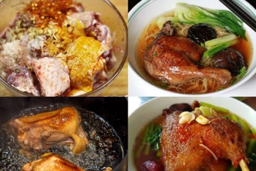 Công thức nấu mì vịt tiềm chuẩn vị Trung Hoa