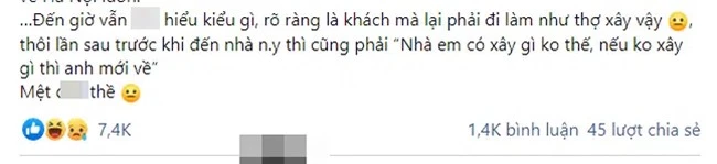 Lần đầu về nhà ra mắt, nam thanh niên tái mặt vì trải nghiệm trộn xi măng và màn &quot;lẩn gọn&quot; sau khi biết tin &quot;chiều làm tiếp&quot; gây nên tranh cãi - Ảnh 1.