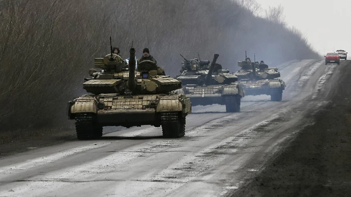 Xe tăng Ukraine đang được triển khai với số lượng lớn. Ảnh: TASS.