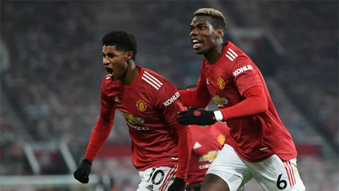 Rashford ghi bàn ở phút 90'+4 giúp M.U lên thứ 2 trên BXH Premier League