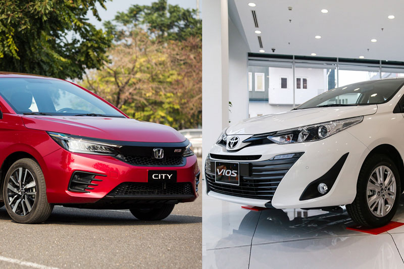 So sánh Toyota Vios với Honda City