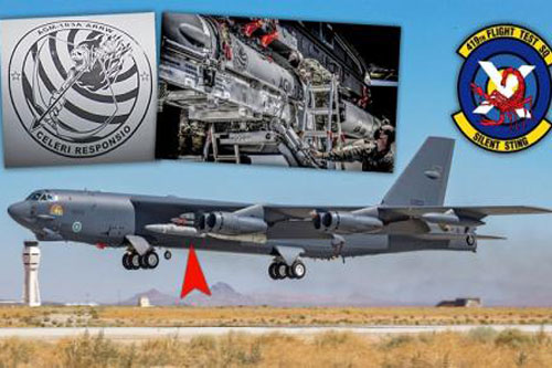 Tên lửa siêu thanh AGM-183A dính chặt B-52H khi phóng