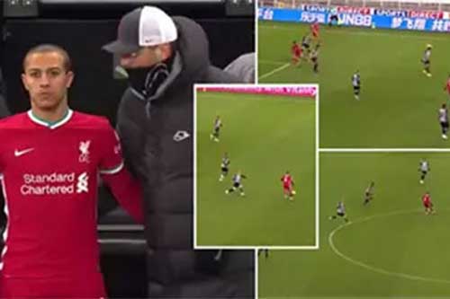Thiago chứng tỏ đẳng cấp sau 17 phút tái xuất ở Liverpool