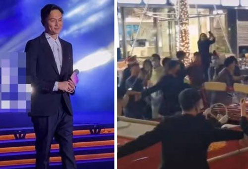 'Quách Tĩnh' Trương Trí Lâm gây xôn xao với cảnh ngồi xe mui trần được 50 vệ sĩ vây quanh bảo vệ