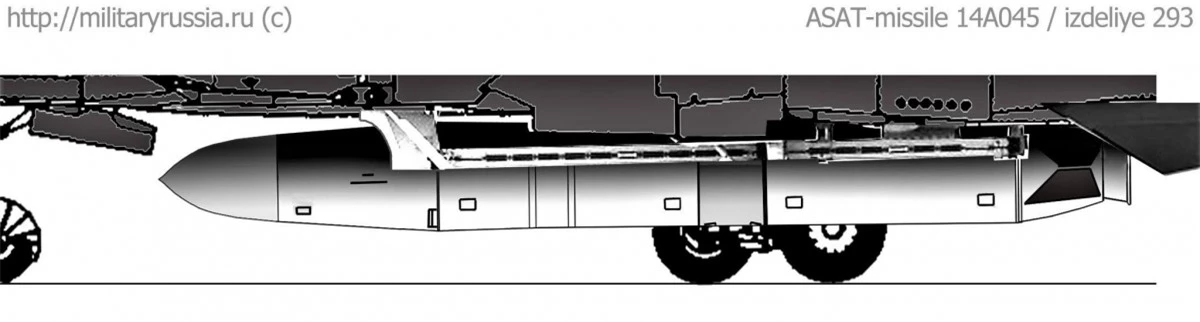 Tên lửa 14A045 gắn trên MiG-31; Nguồn: militaryrussia.ru.