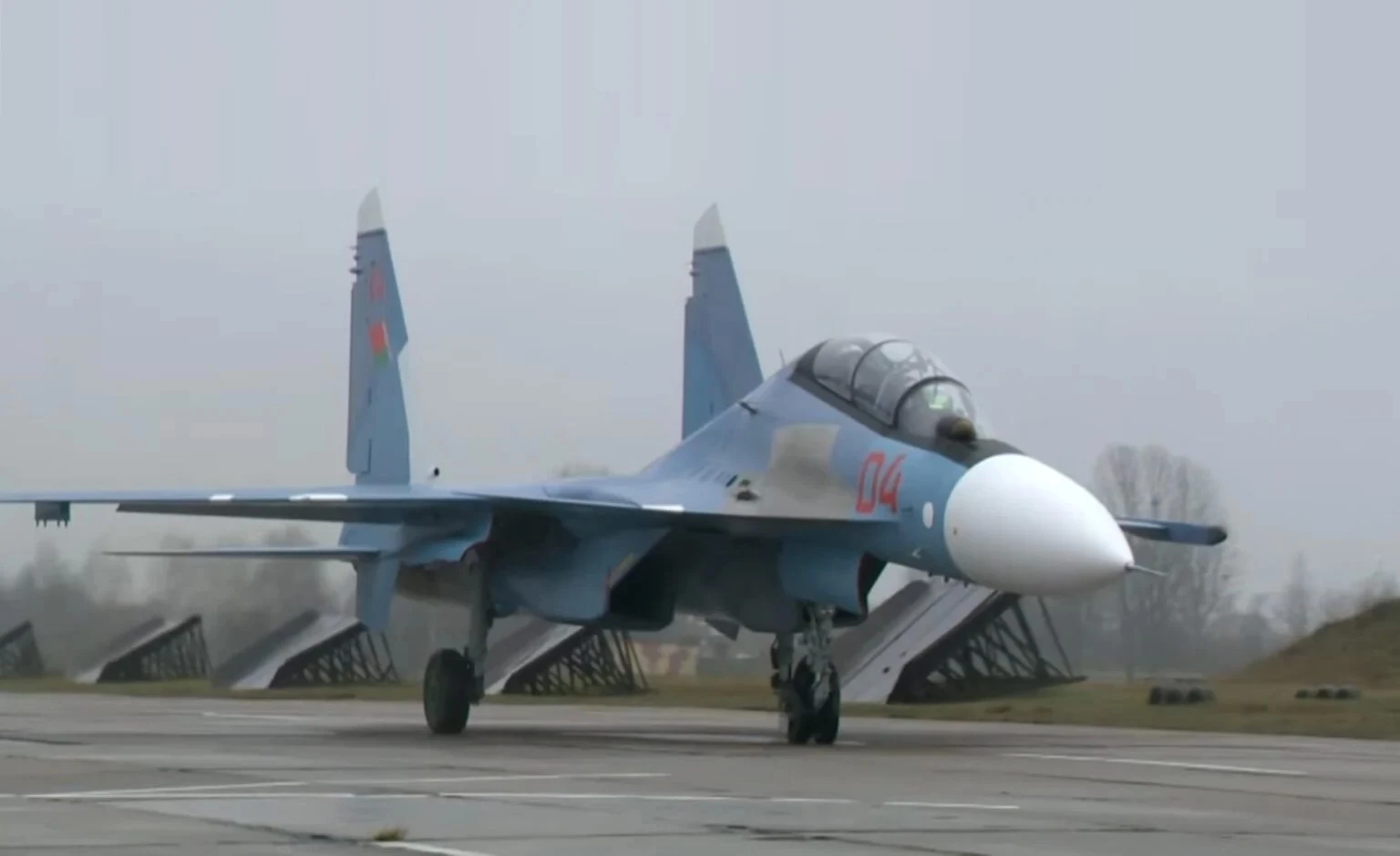Tiêm kích đa năng Su-30SM của Không quân Belarus. Ảnh: TASS.