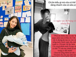 Ca nương Kiều Anh tiết lộ bí quyết lấy lại eo thon sau 10 ngày sinh nhưng vẫn nhiều sữa