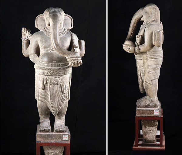 Tượng Ganesha được đưa về lưu giữ và giới thiệu tại Bảo tàng Điêu khắc Chăm Đà Nẵng từ năm 1918