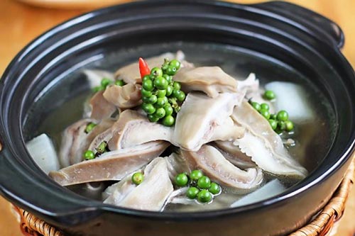 Dạ dày hầm tiêu xanh - món ngon bổ dưỡng cho bà bầu