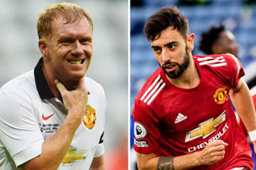 Fan M.U chọn Scholes xuất sắc hơn Bruno Fernandes