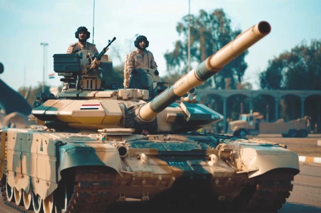 Xe tăng chiến đấu chủ lực T-90S của Iraq trong lễ duyệt binh. Ảnh: Topwar.