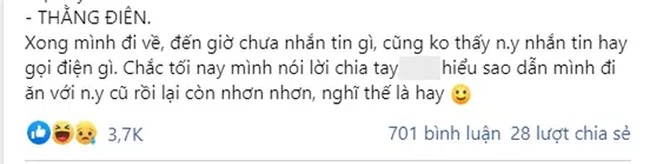 Được người yêu mời đi ăn, cô gái điếng người khi thấy &quot;nhân vật lạ mặt&quot; xuất hiện đối diện, &quot;câu chốt&quot; cuối cùng đầy tính khiêu khích khiến cô đứng lên về thẳng - Ảnh 1.