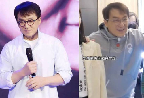 Thành Long tập tễnh, lom khom đến dự sự kiện ra mắt phim