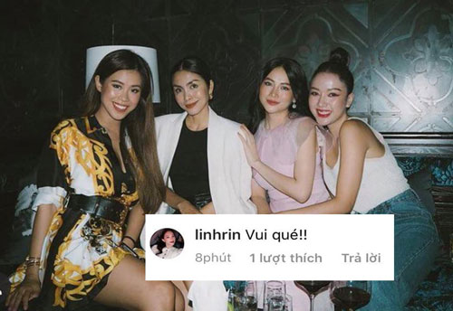 Tiên Nguyên khoe ảnh bên hội chị em Hà Tăng, Linh Rin vào bình luận một câu đã đủ chứng minh chưa làm dâu đã cực thân với em chồng!