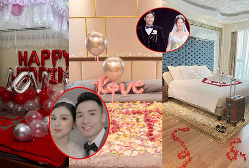 Những căn phòng tân hôn lãng mạn và sang trọng của sao Việt: Người trang trí ở biệt thự, người làm khách sạn 6 sao