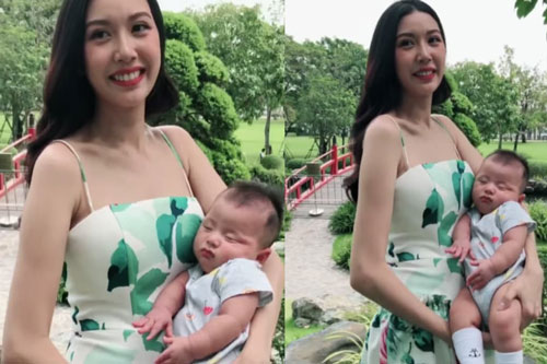 Con trai Á hậu Thúy Vân mới hơn 2 tháng tuổi đã đắt show nhờ tài năng thiên bẩm gây bão mạng xã hội