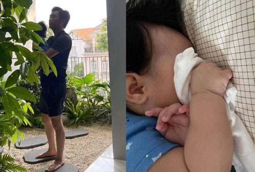Khoảnh khắc 'ngọt hơn đường' của Cường Đô La bên con gái và dáng ngủ đáng yêu của bé Suchin