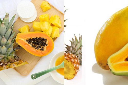 Mặt nạ đu đủ và dứa giúp da đẹp mịn màng đón Tết