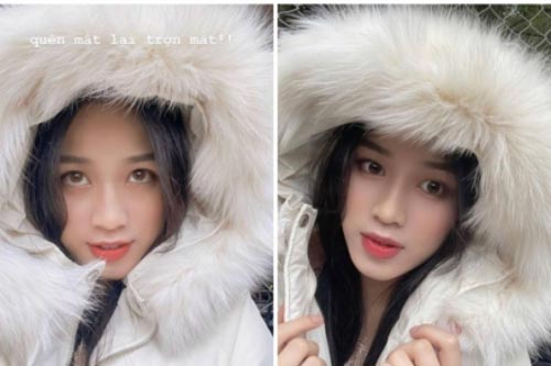 Hoa hậu Đỗ Thị Hà bị chê trang điểm đậm khi đi học